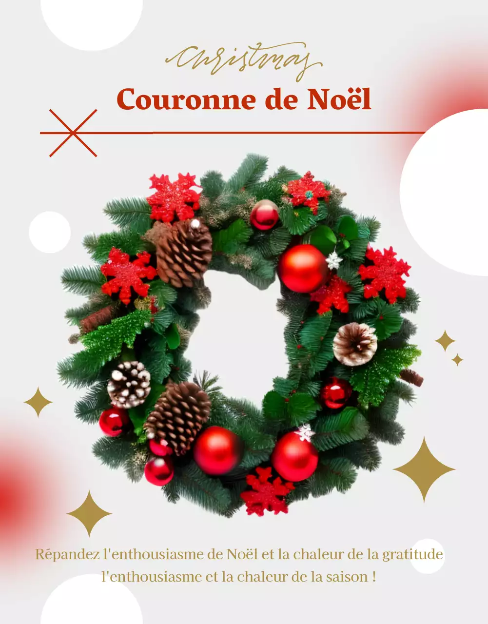 Promouvoir un programme de Noël gris et douillet