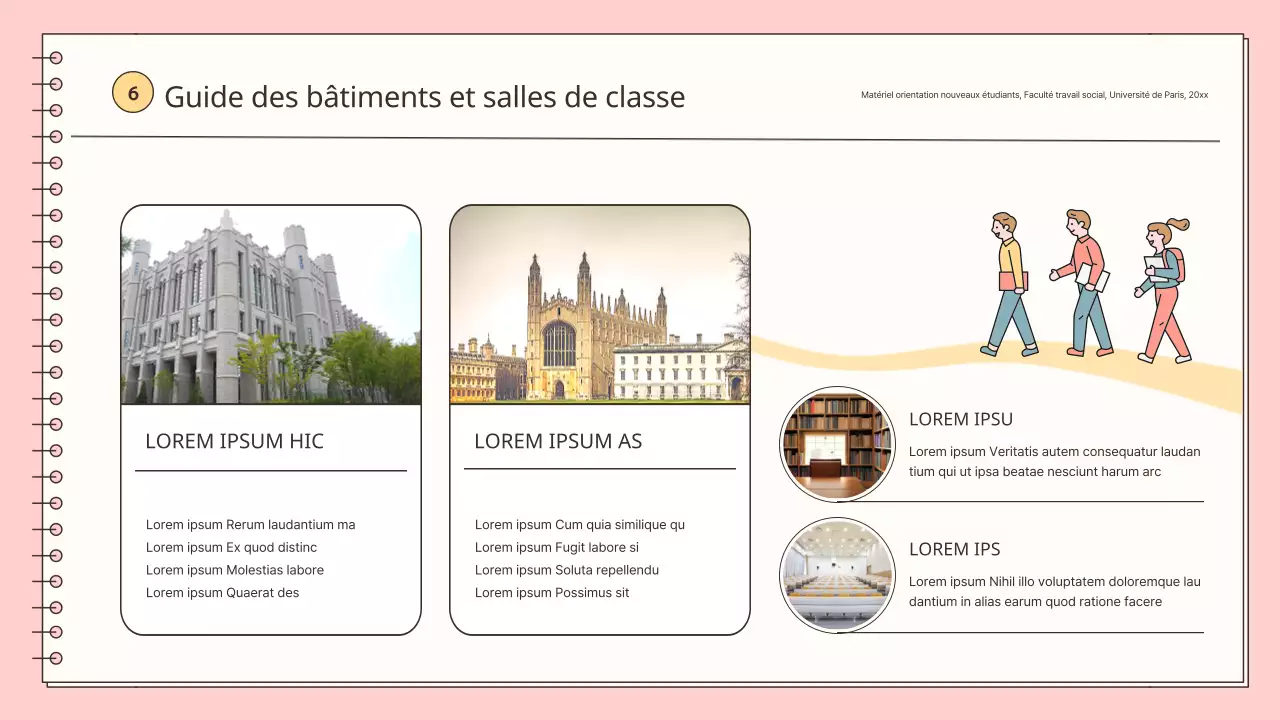 Une orientation simple des nouveaux employés en rose et bleu clair