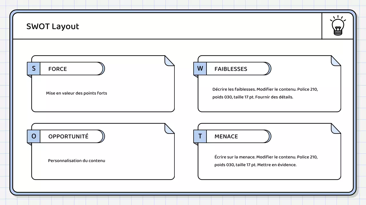 Un rapport de synthèse simple, de couleur bleu clair