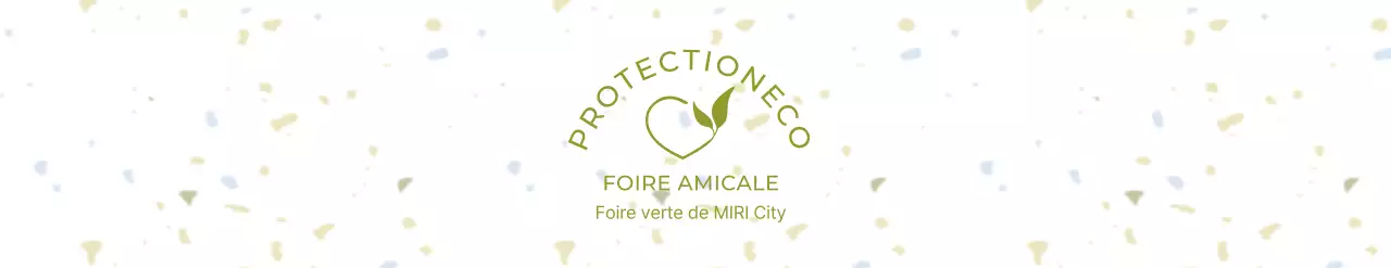 Concept de foire écologique avec un motif de points verts