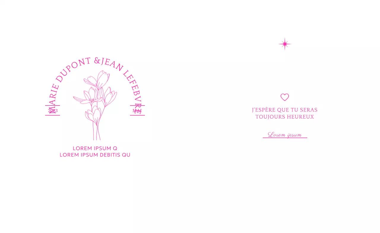 Concevoir des dragées de mariage avec de la typographie et des illustrations florales