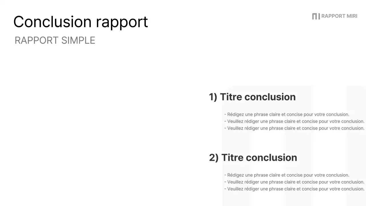 Un rapport d'entreprise simple en noir et gris