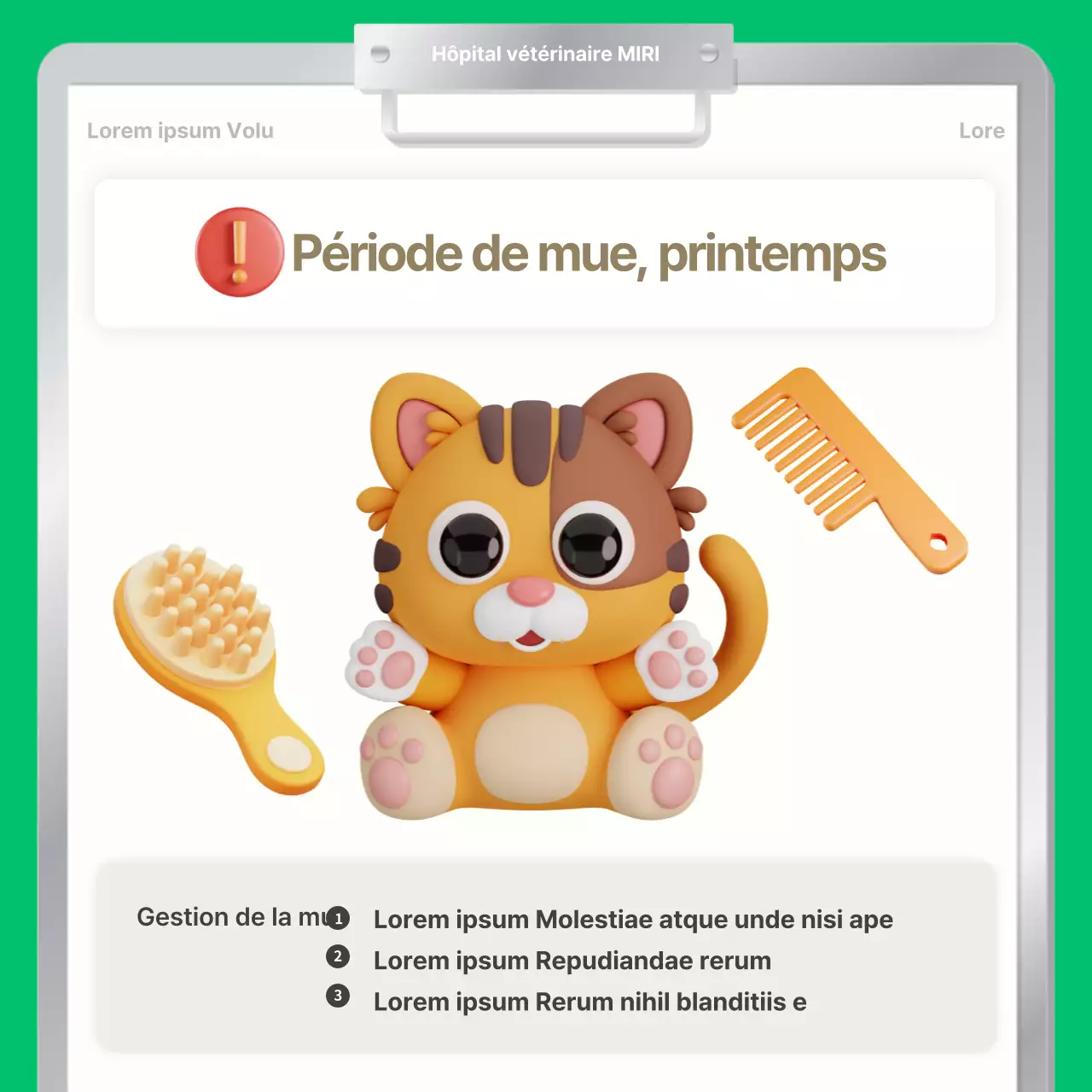 Les soins printaniers pour animaux de compagnie expliqués dans des couleurs vertes et brunes simples