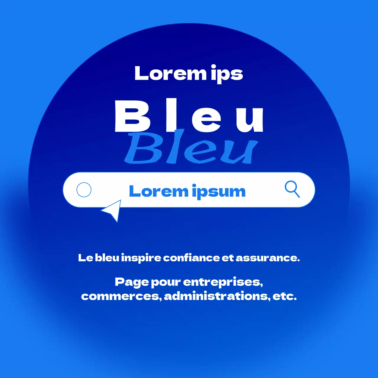 Couverture de vignette tendance en rouge et bleu