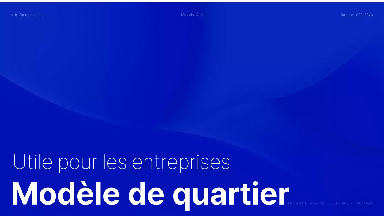 Rapport OKR moderne en bleu et blanc