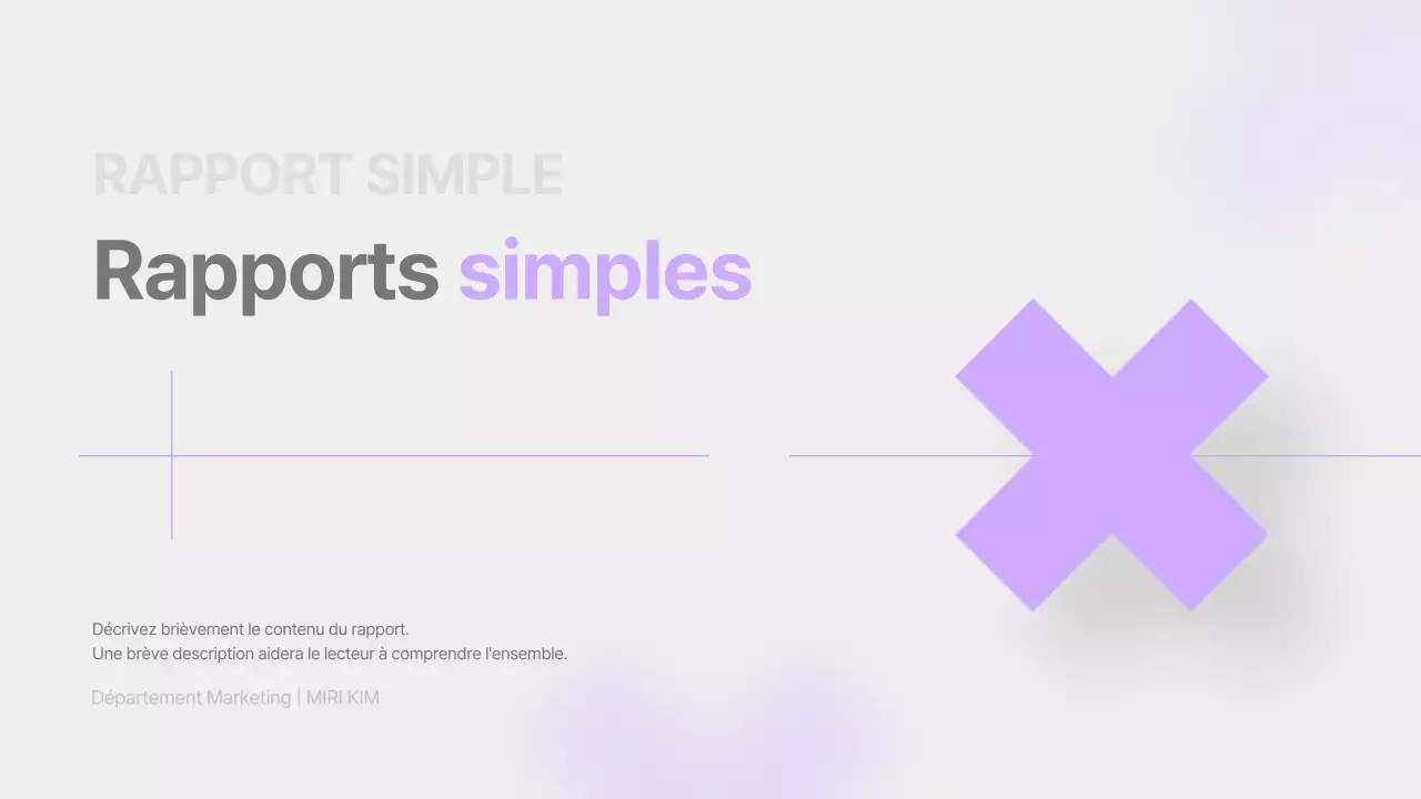 Un rapport simple en mauve et gris