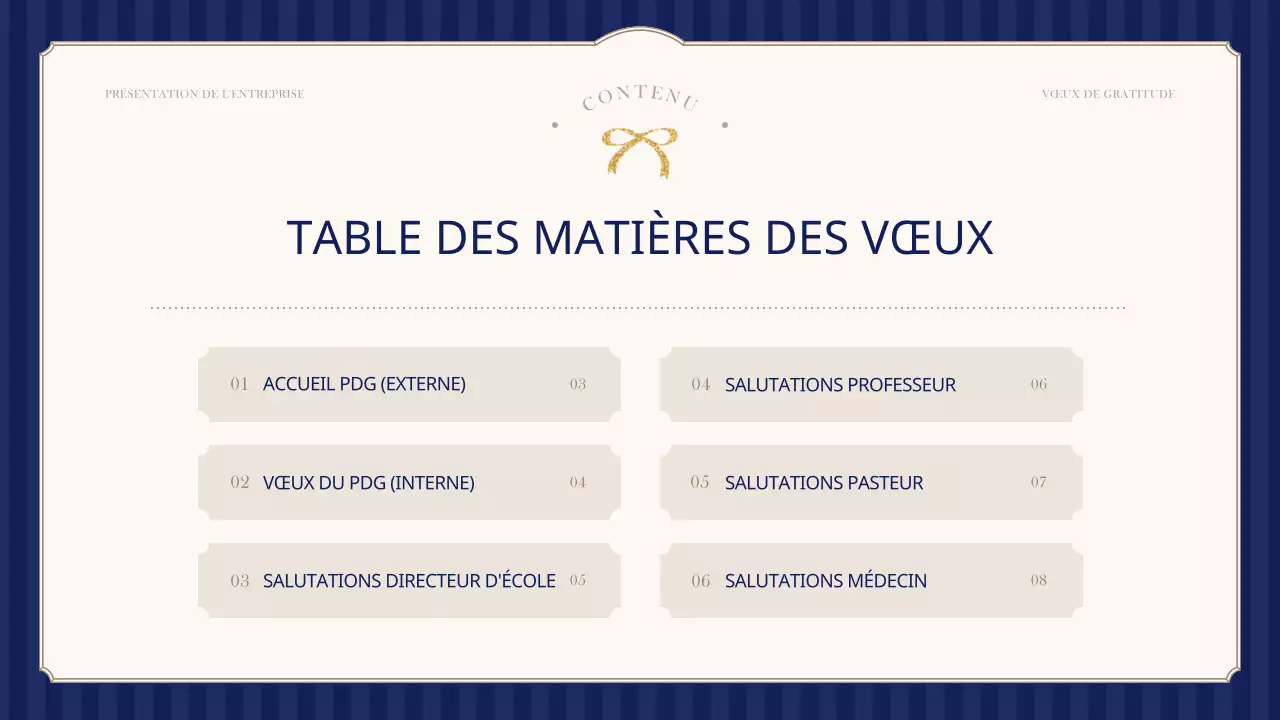 Une carte de vœux simple et signée en bleu marine et ivoire