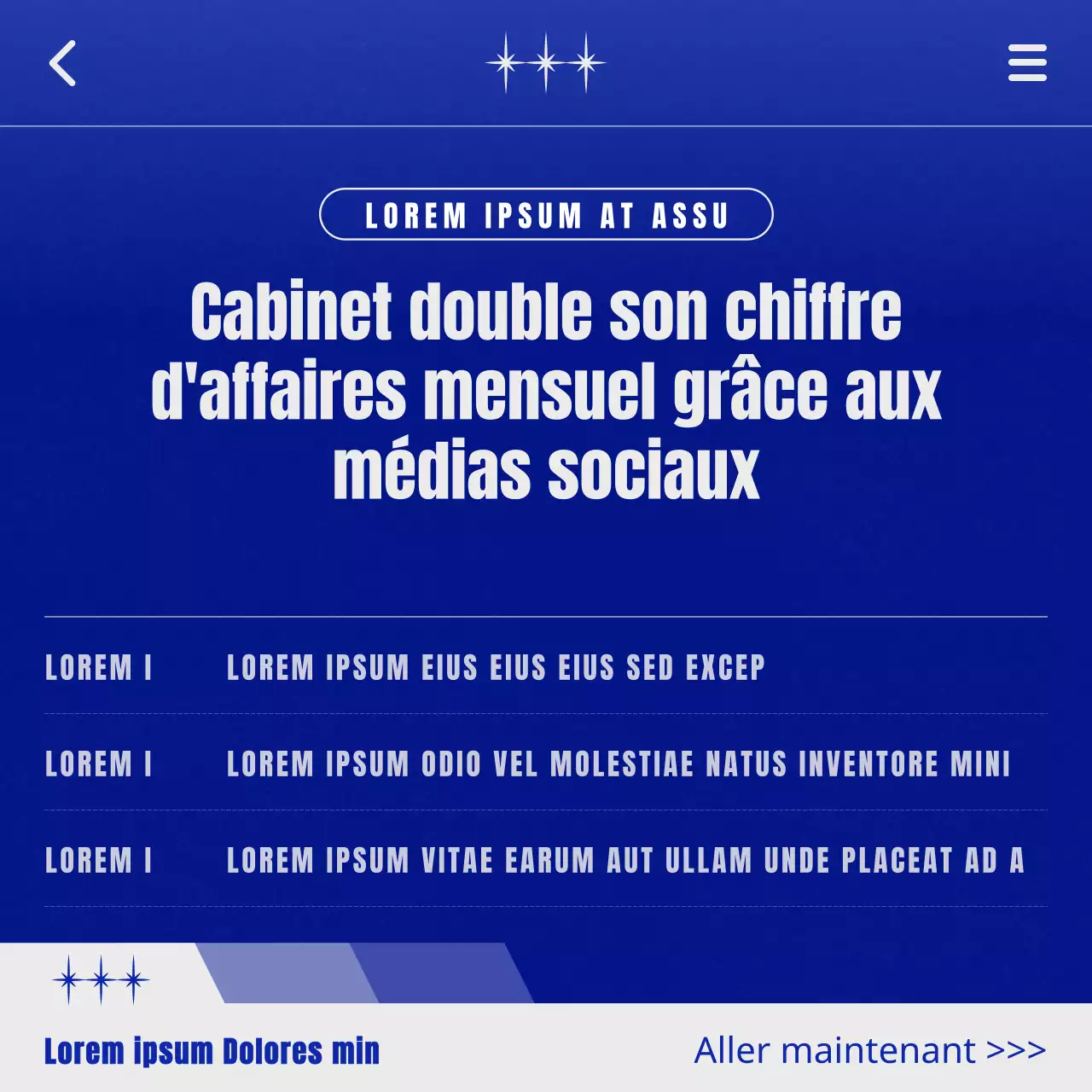 Promotion simple, bleue et blanche, de la consultance en médias sociaux