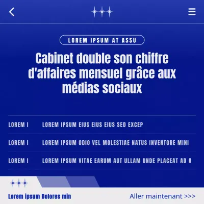 Promotion simple, bleue et blanche, de la consultance en médias sociaux