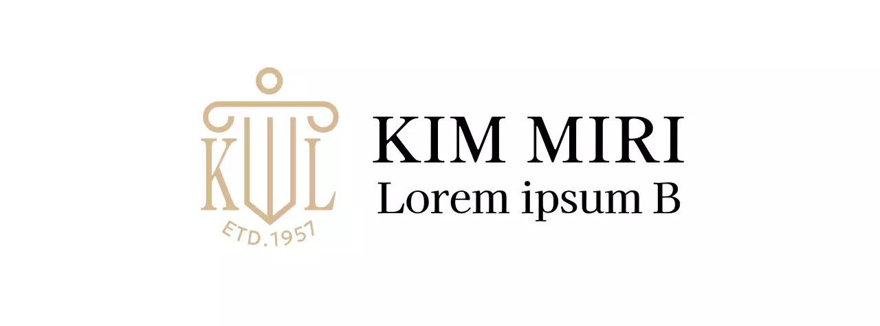 Un cabinet d'avocats qui a de la classe avec un logo illustré en or