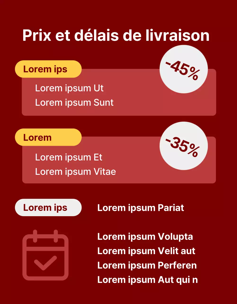 Description d'un produit électronique rouge et simple