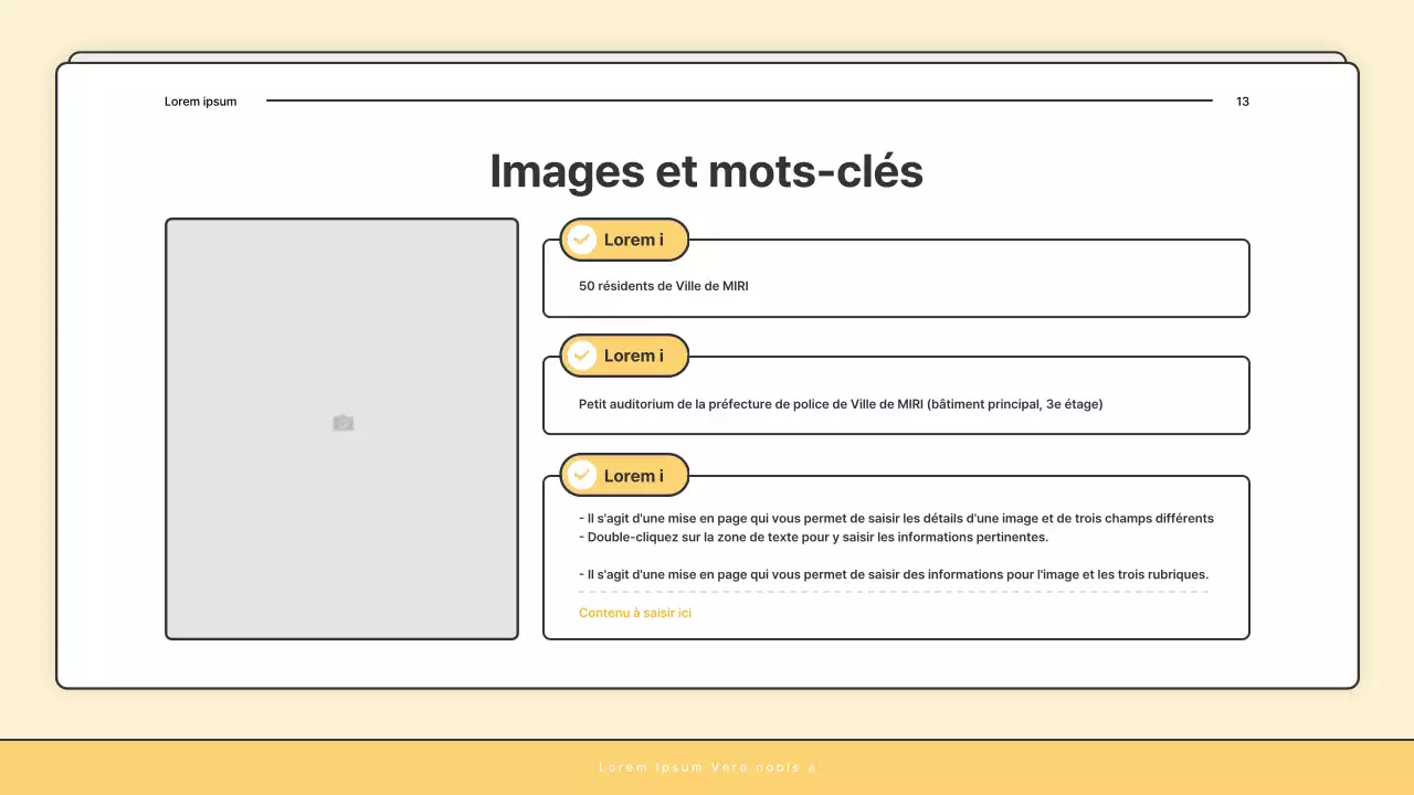 Une lettre d'information de base jaune et blanche du bureau d'aide sociale