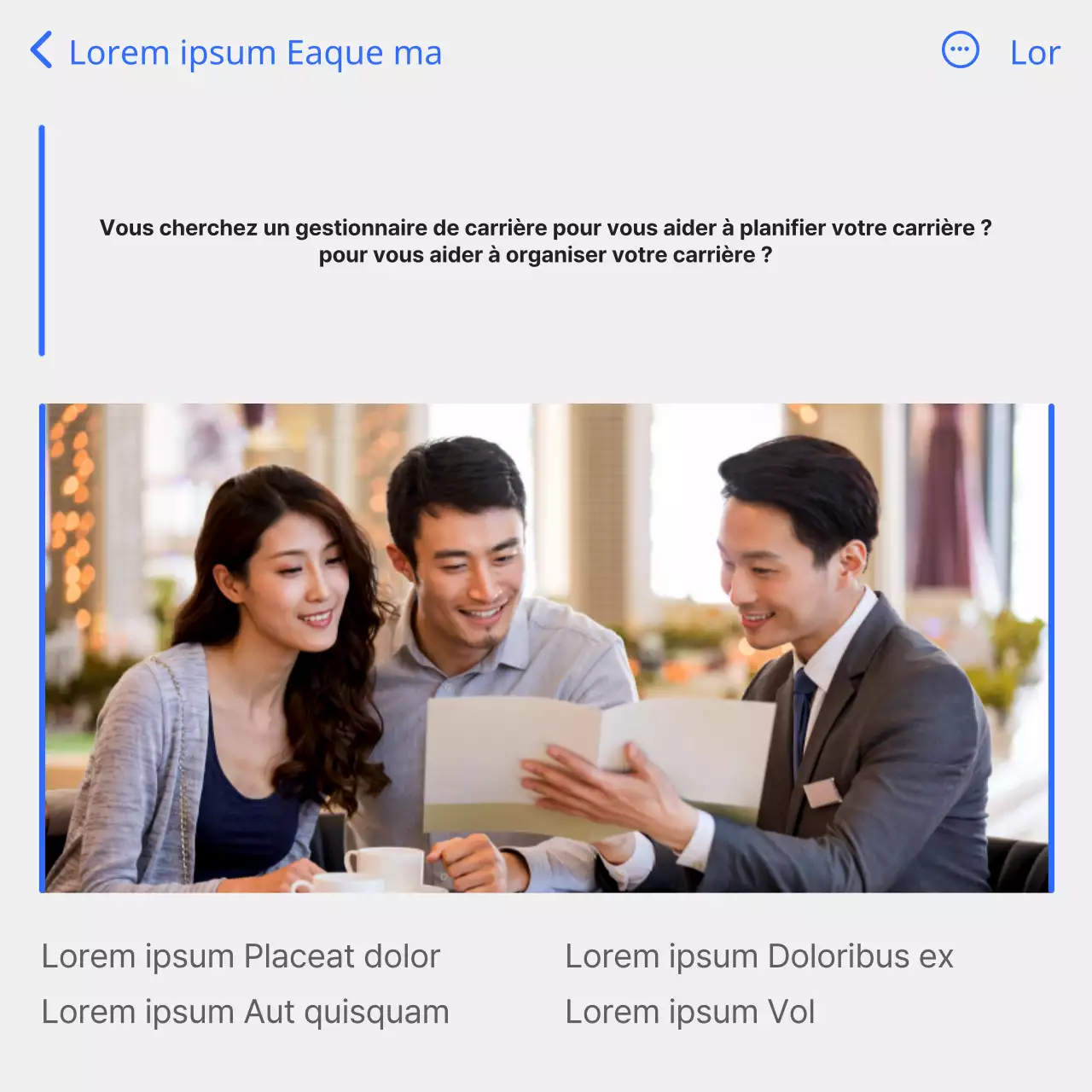 Un guide pour concevoir une carrière simple en blanc et bleu