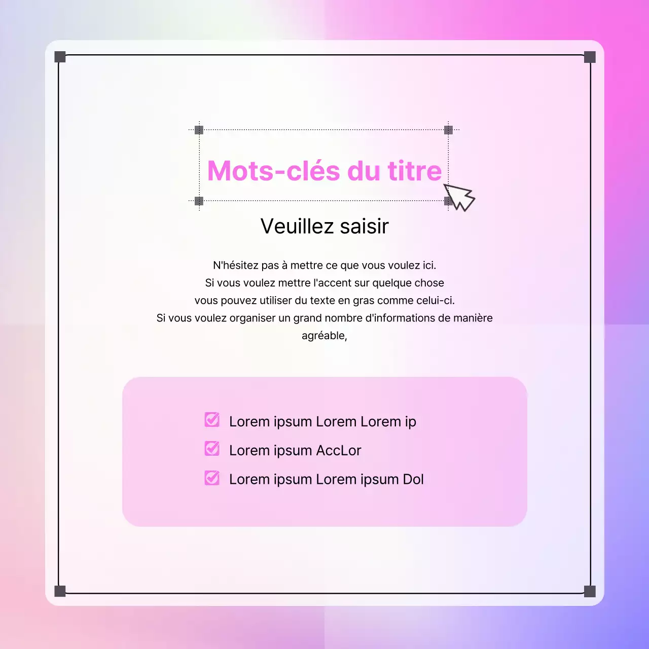 À propos du modèle kitsch violet et rose