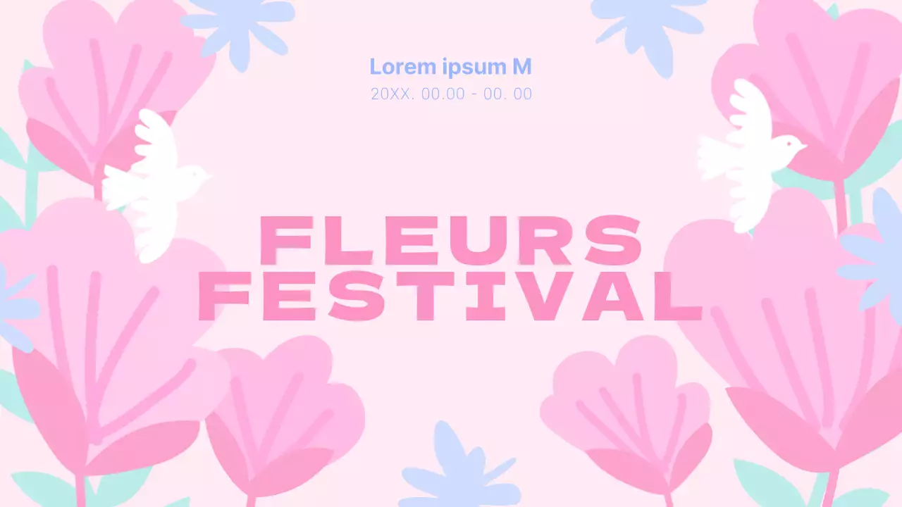 Un agenda floral printanier avec des touches de rose et de bleu clair