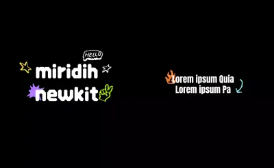 Kit de bienvenue avec un concept pixel art branché