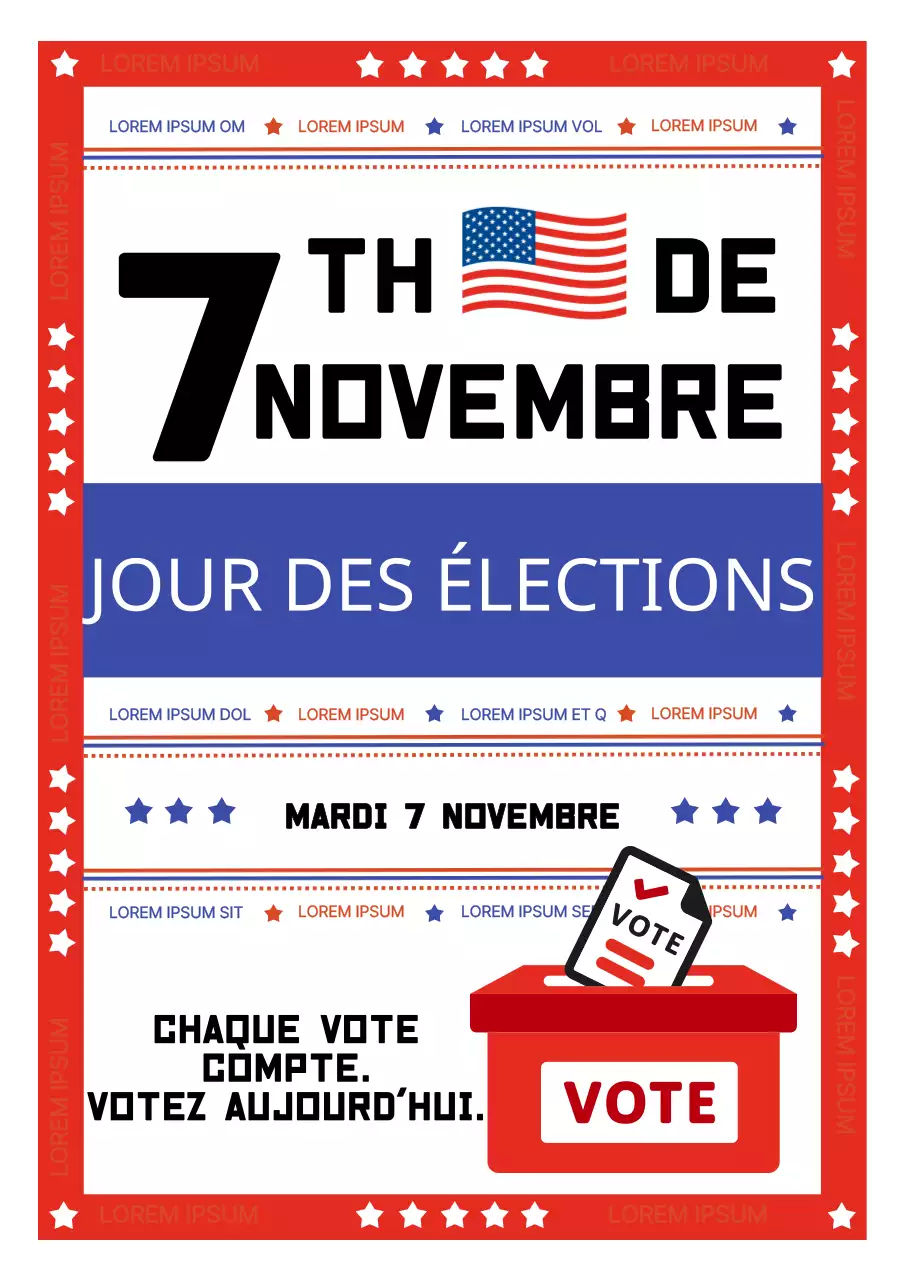 Avis sur le jour de l'élection : le rouge et le bleu à la mode