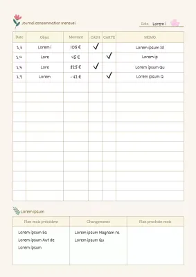 Un agenda simple en ivoire et beige