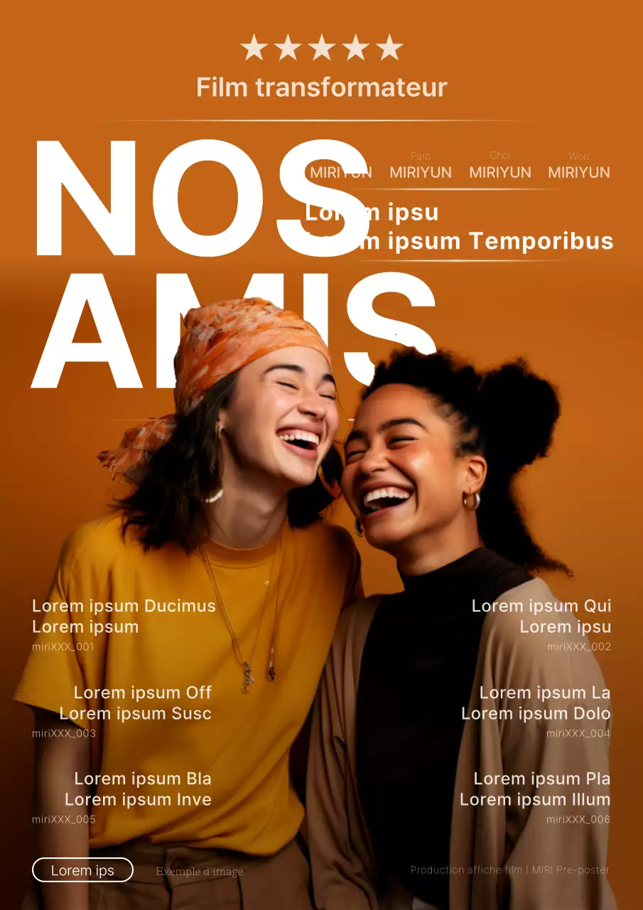 Promouvoir des critiques de films simples en orange et blanc