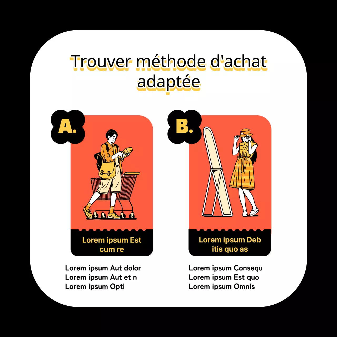 Annonce de bonnes affaires pour le vendredi noir en jaune et noir