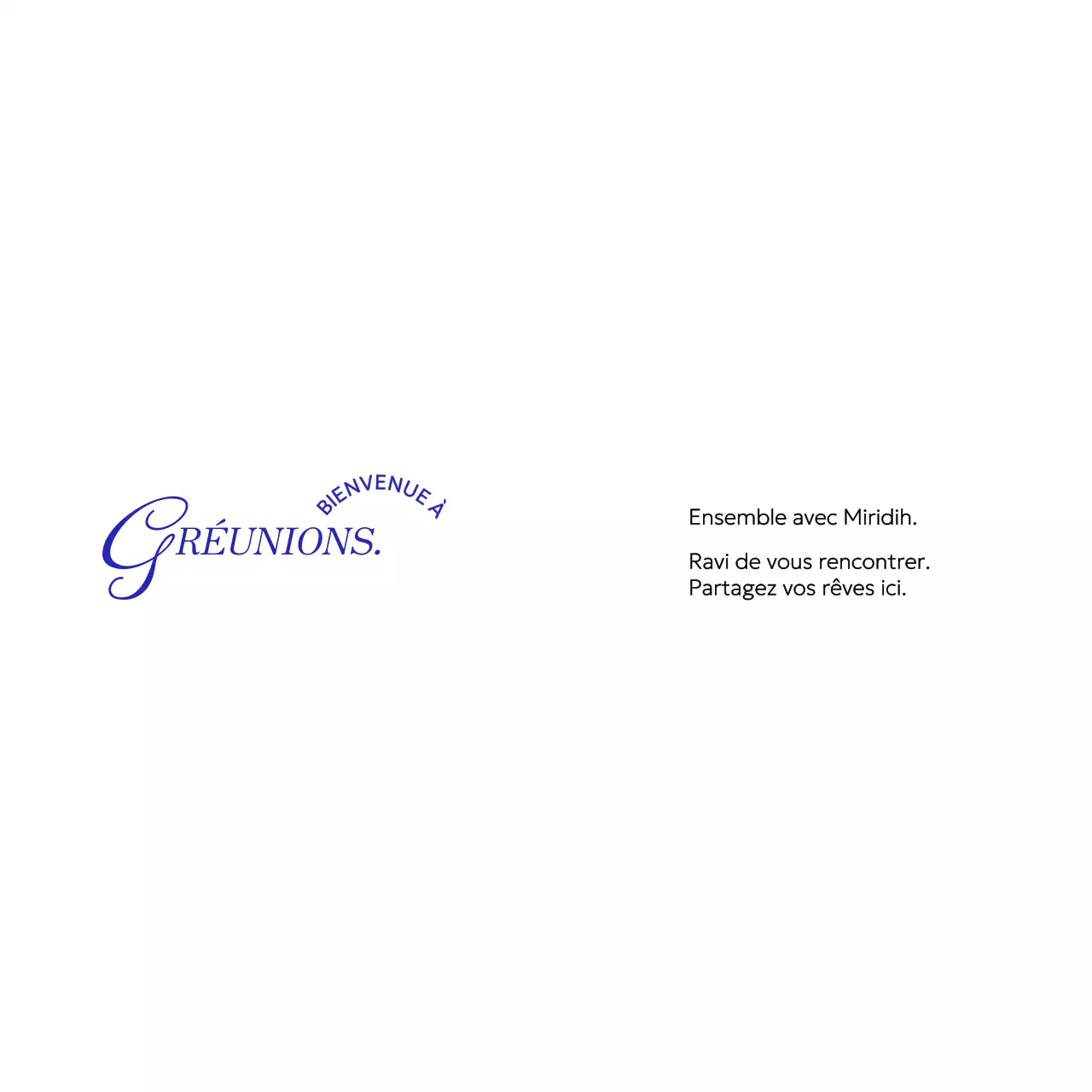 Un kit de bienvenue pour les entreprises avec une touche de classe et de vintage, avec des textes bleus en cursive et avec empattement.