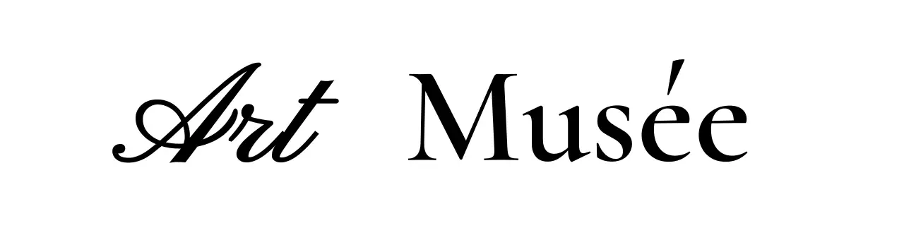 Logo de musée avec un concept cursif de classe