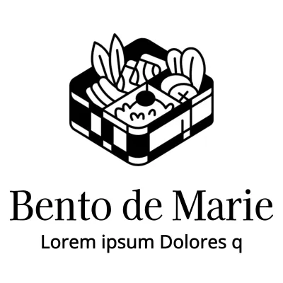 Restaurant indépendant avec de jolies illustrations de bento
