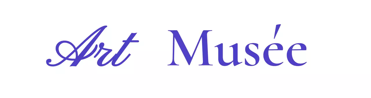 Logo de musée avec un concept cursif de classe