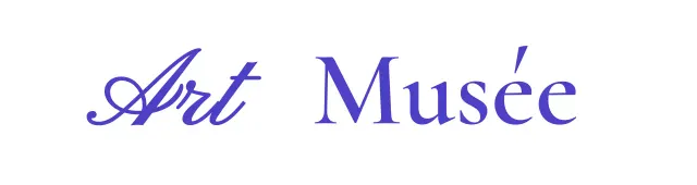 Logo de musée avec un concept cursif de classe
