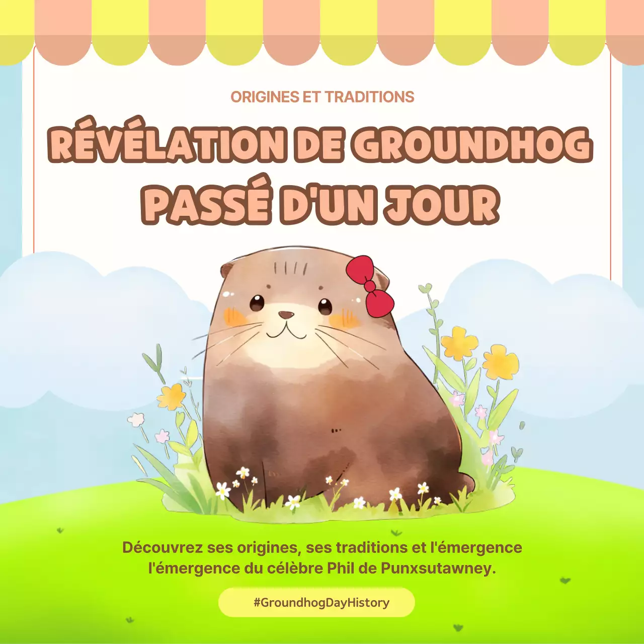 Vert et bleu ciel L'histoire simple du jour de la marmotte Publicité