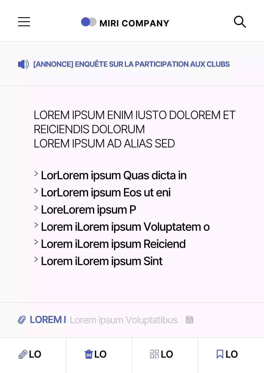 Faire-part de club simple, bleu et blanc