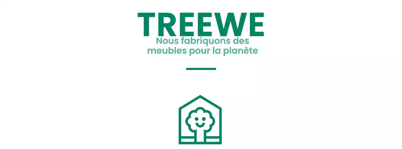 Conception de couleurs d'entreprise de meubles avec logo de marque représentant un arbre dans une maison