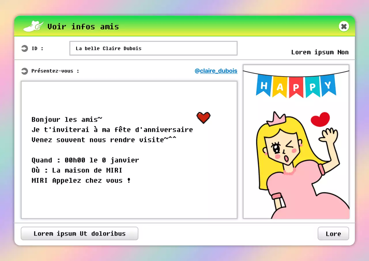 Invitation à un joyeux anniversaire en chartreuse et rose pour une bouteille de vin