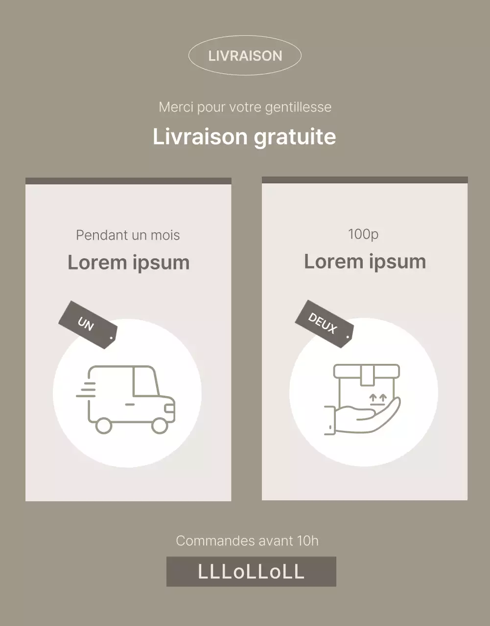 Promouvoir un produit simple dans les tons beige et marron