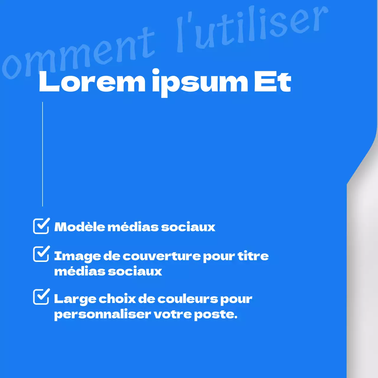 Couverture de vignette tendance en rouge et bleu