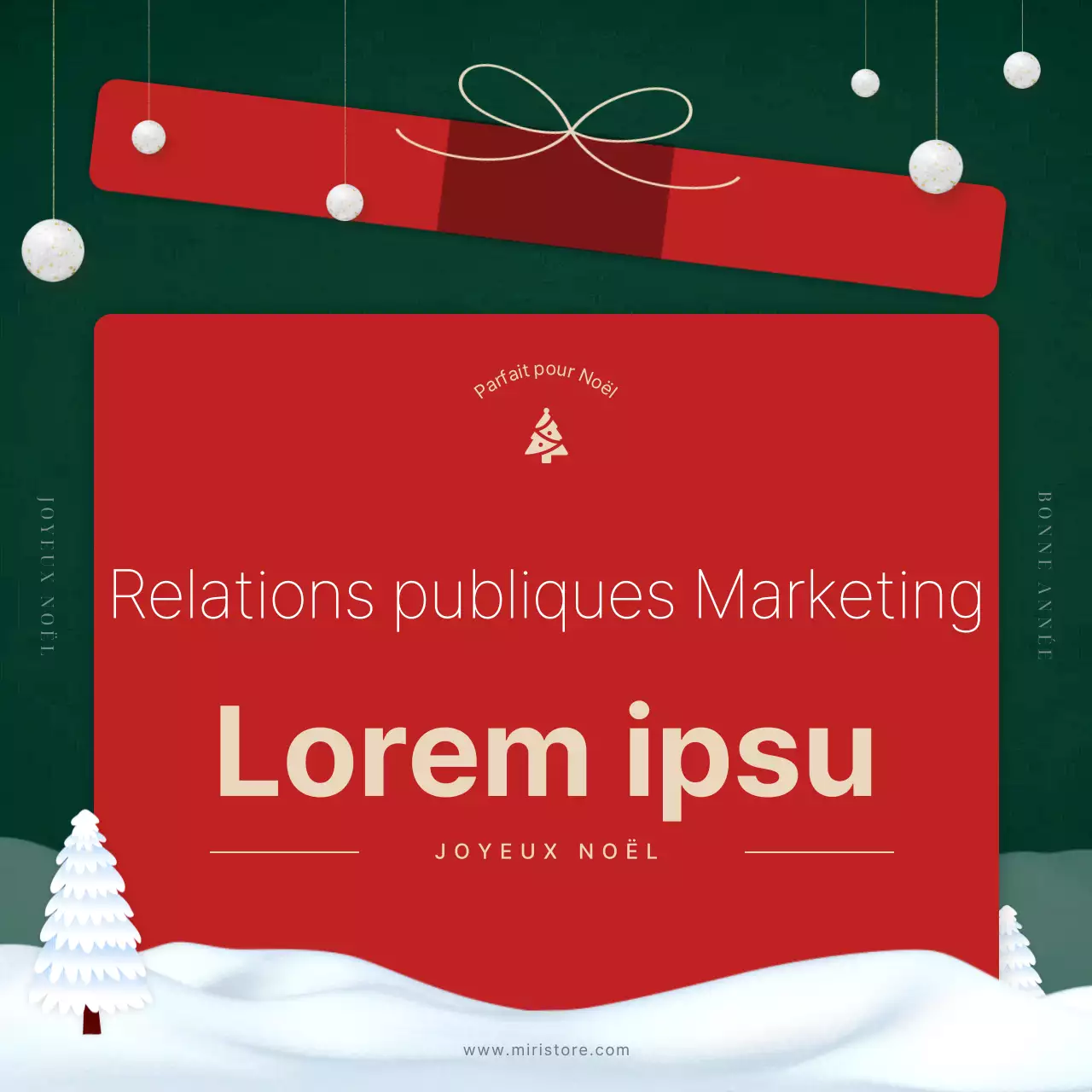 Un briefing marketing de Noël rouge et vert