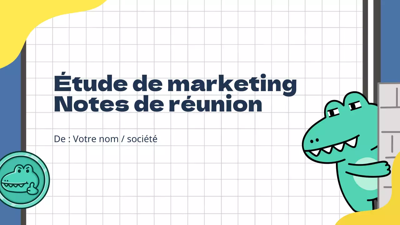 Rapport de notes d'étude sur le marketing tendance bleu et jaune