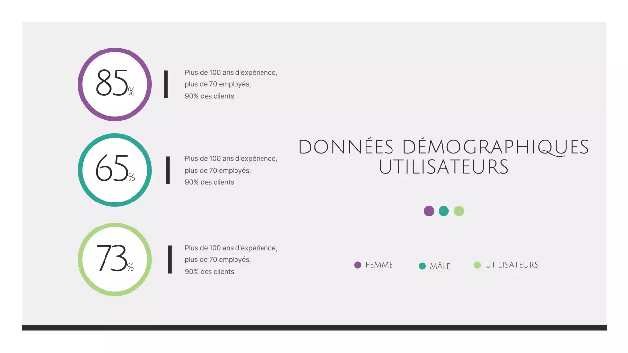 Matériaux élégants pour les rapports d'activité en noir et blanc