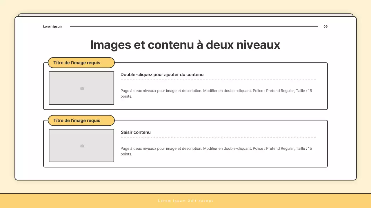 Une lettre d'information de base jaune et blanche du bureau d'aide sociale