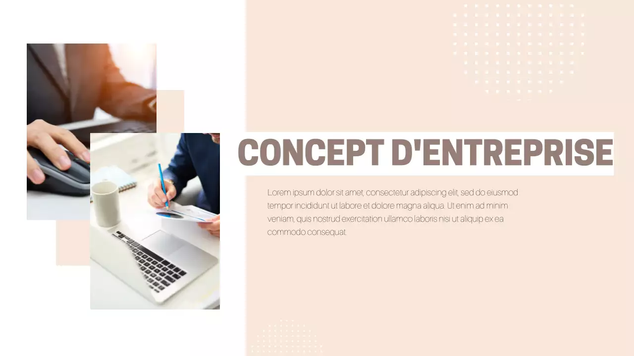 Matériel d'affaires classique en beige et marron