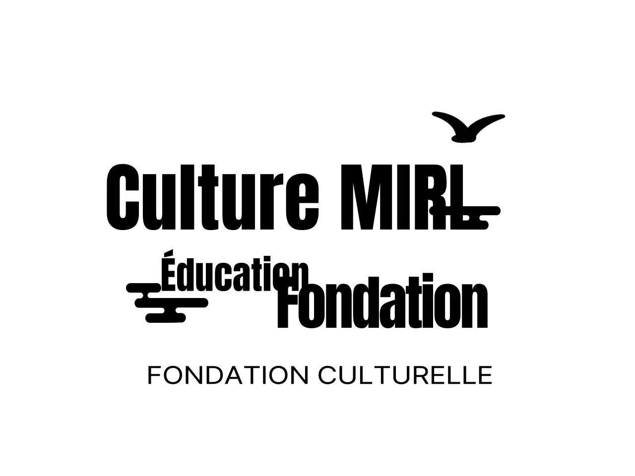 Logo d'une fondation d'organisation éducative avec concept typographique
