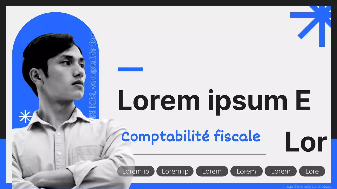 A propos des conseils modernes de comptabilité fiscale en bleu et noir