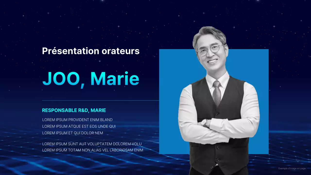 Présentation de conférence simple en bleu marine et bleu clair