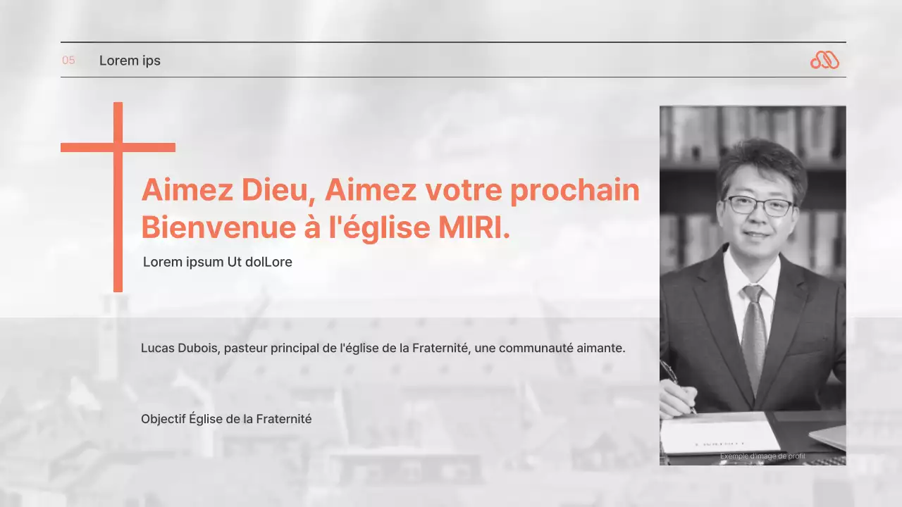 Une lettre de motivation simple, de couleur orange et noir et blanc