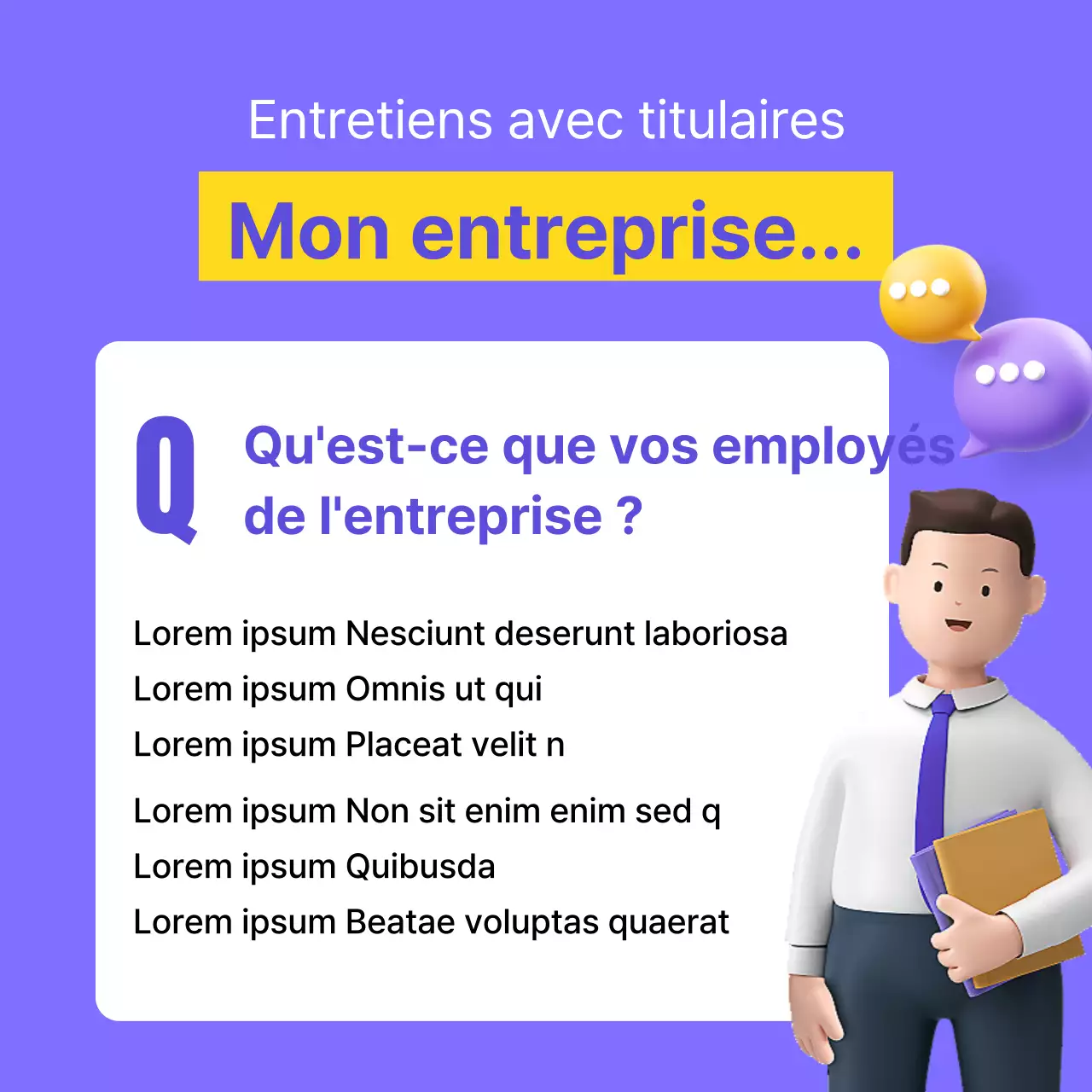 Une simple présentation de marque en 3D en mauve