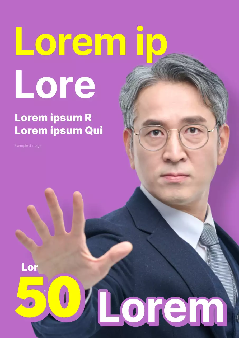 Prospectus électoral simple en violet