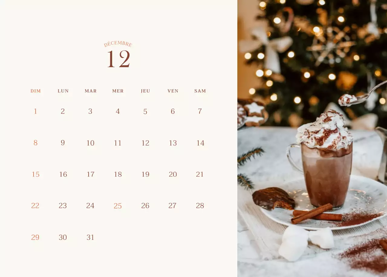 Mise en page de photos de cafés émotionnels en beige et marron