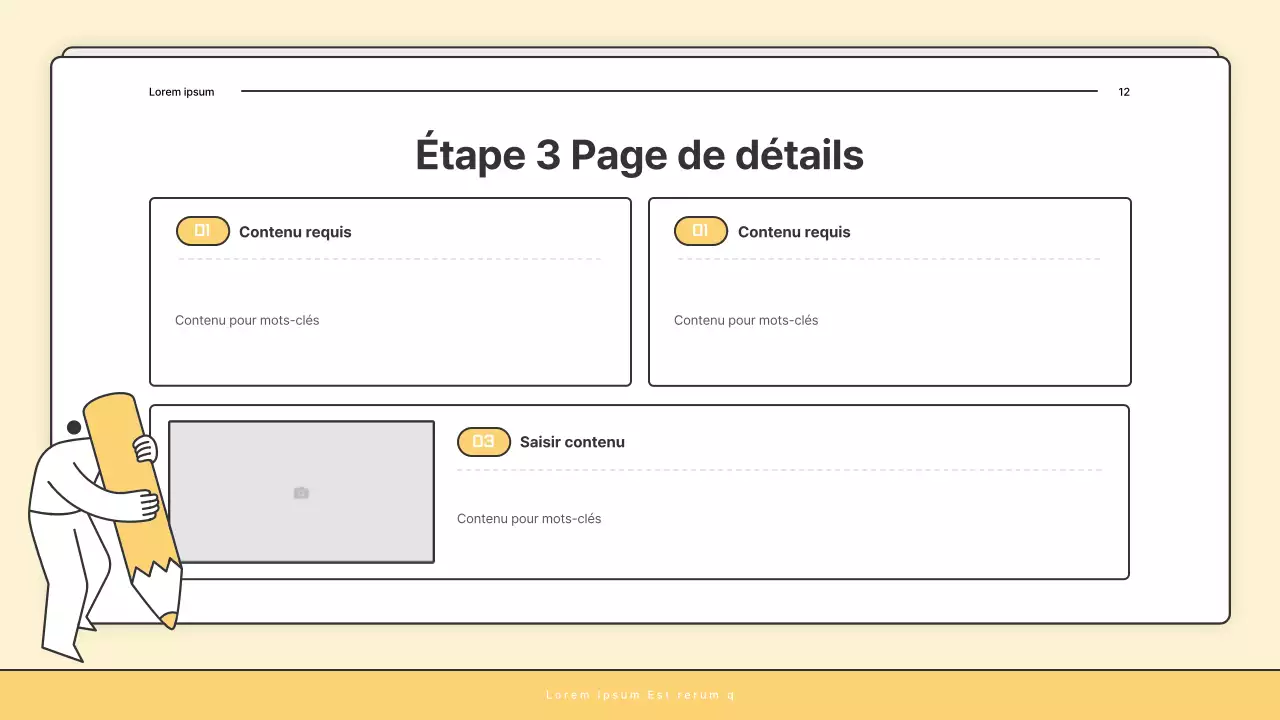 Une lettre d'information de base jaune et blanche du bureau d'aide sociale