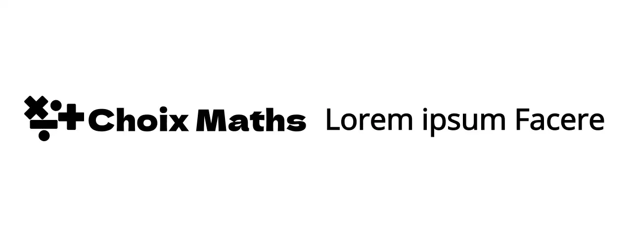 Logo de l'école de maths avec le symbole des maths