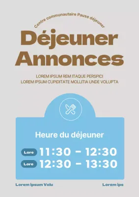 Un guide simple pour le déjeuner en marron et bleu clair